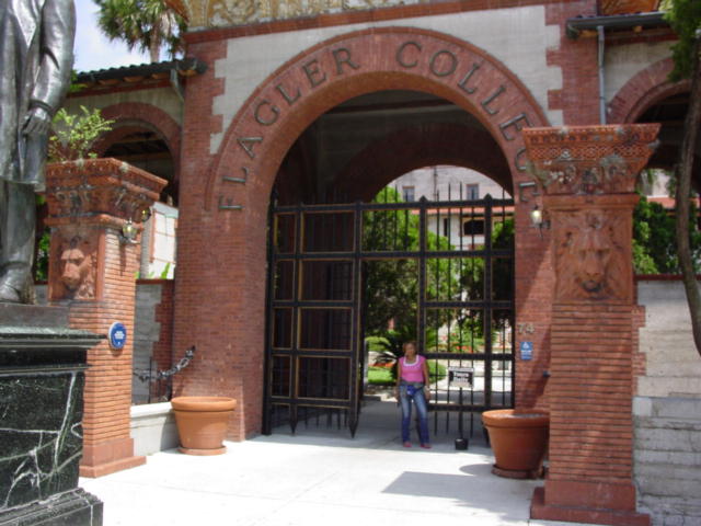 Here's Chet at the entrance to the College.
