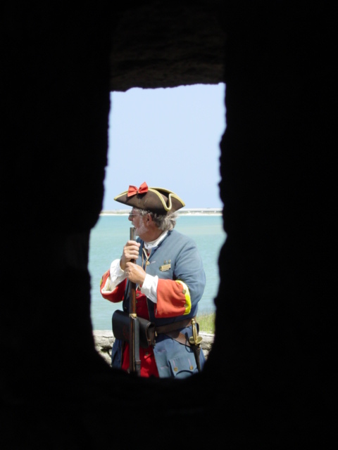 Looking out from inside the Fort.