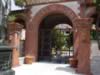 Here's Chet at the entrance to the College. (60kb)