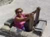 This is how we got up to the top of the Fort.  It was a tight fit for me. (61kb)